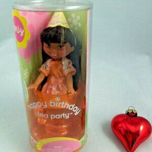 Happy Birthday Tea Party Kelly Doll- Nia in Peach Cup & Outfit Mattel#C1270-New